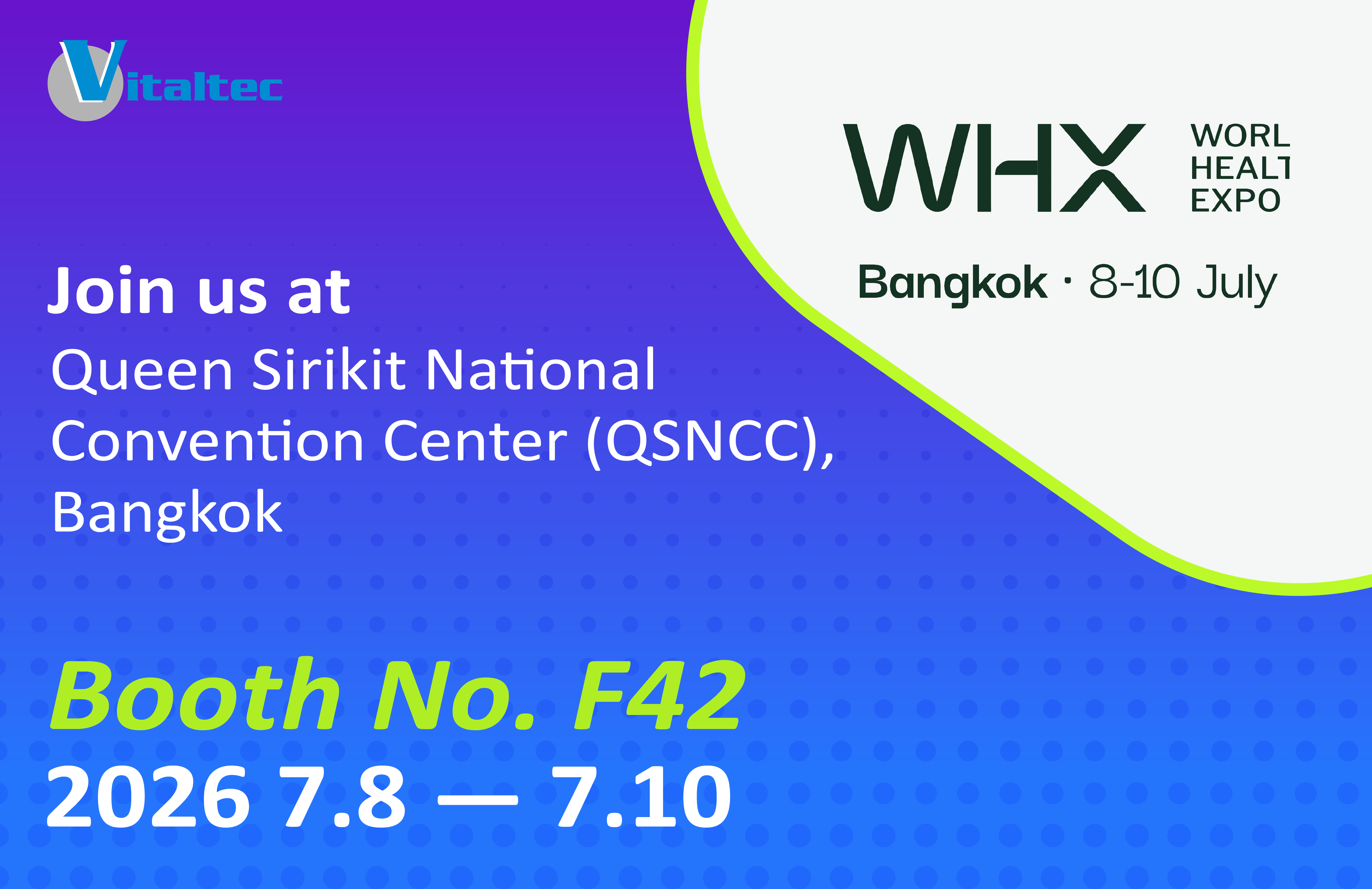 Visit us at WHX Bangkok 2026